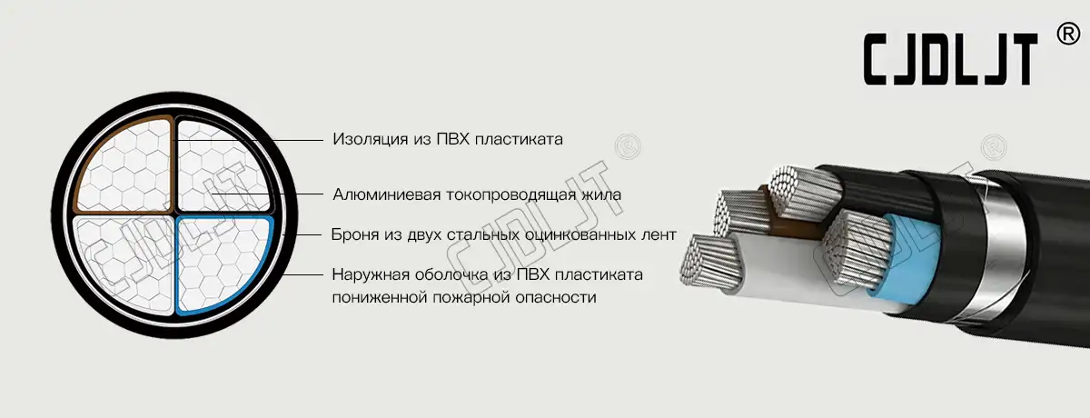 АВБбШвнг(А)-LS Алюминиевый бронированный силовой кабель